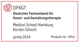 Mitgliedsausweis des DFKGT Deutscher Dachverband für Kunst- und Gestaltungstherapie, gültig 2024